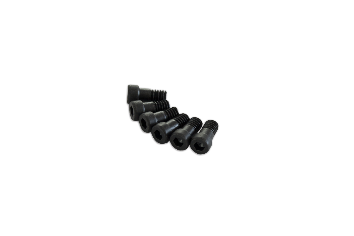 0R7408-Semi-threaded Socket Head Cap Screw - Black (M4x8)x6pcs